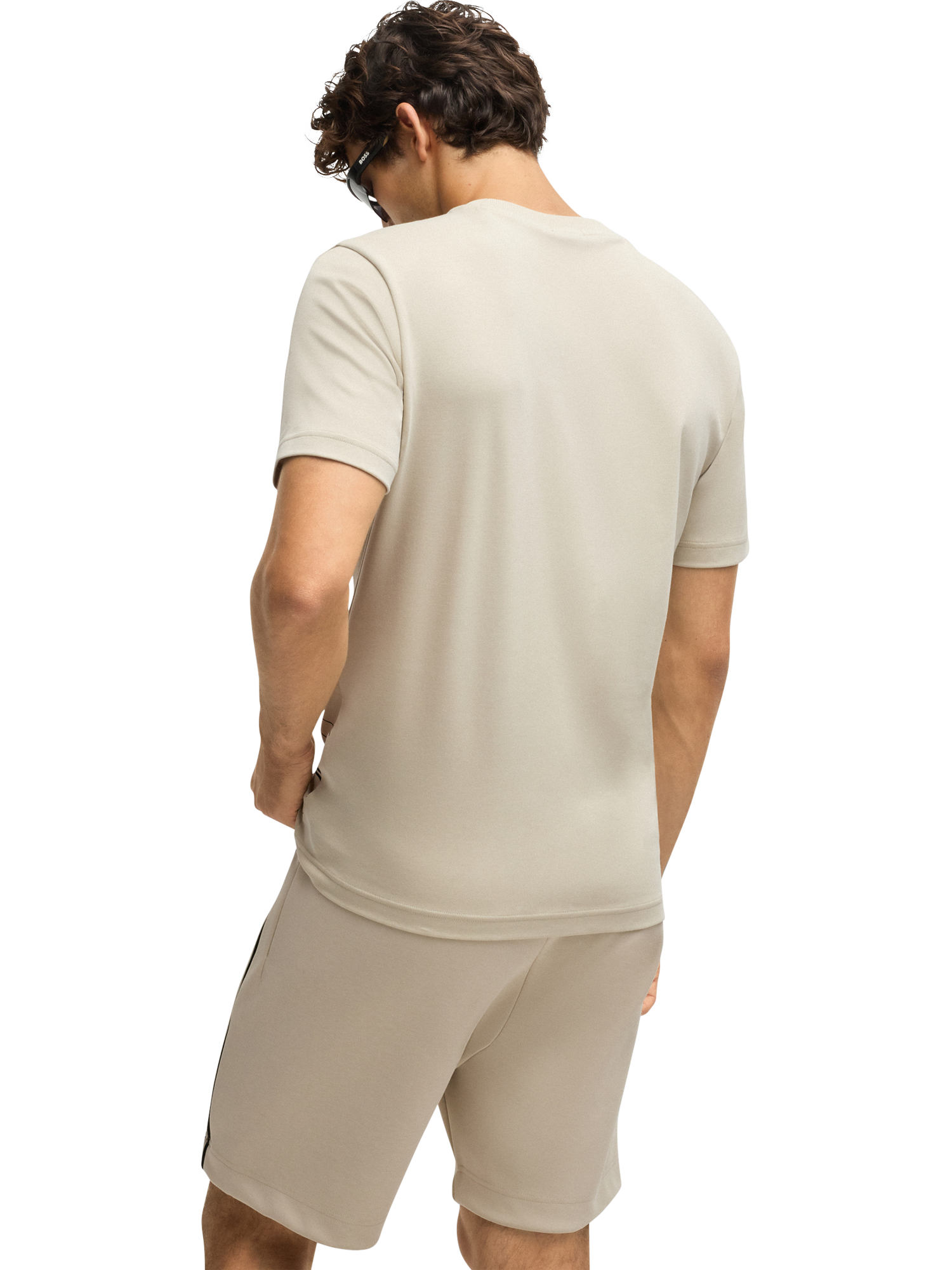 Product image 2 of 5, which shows BOSS Regular Fit Graphic Print T-Shirt, Light Beige, 4XL