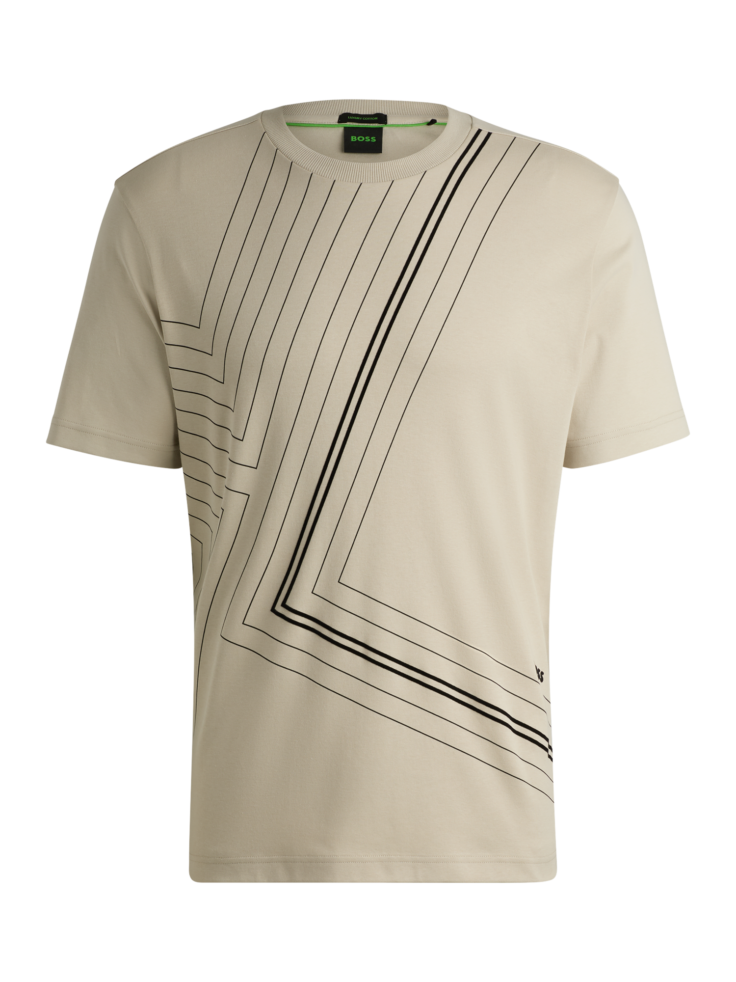 Product image 4 of 5, which shows BOSS Regular Fit Graphic Print T-Shirt, Light Beige, 4XL