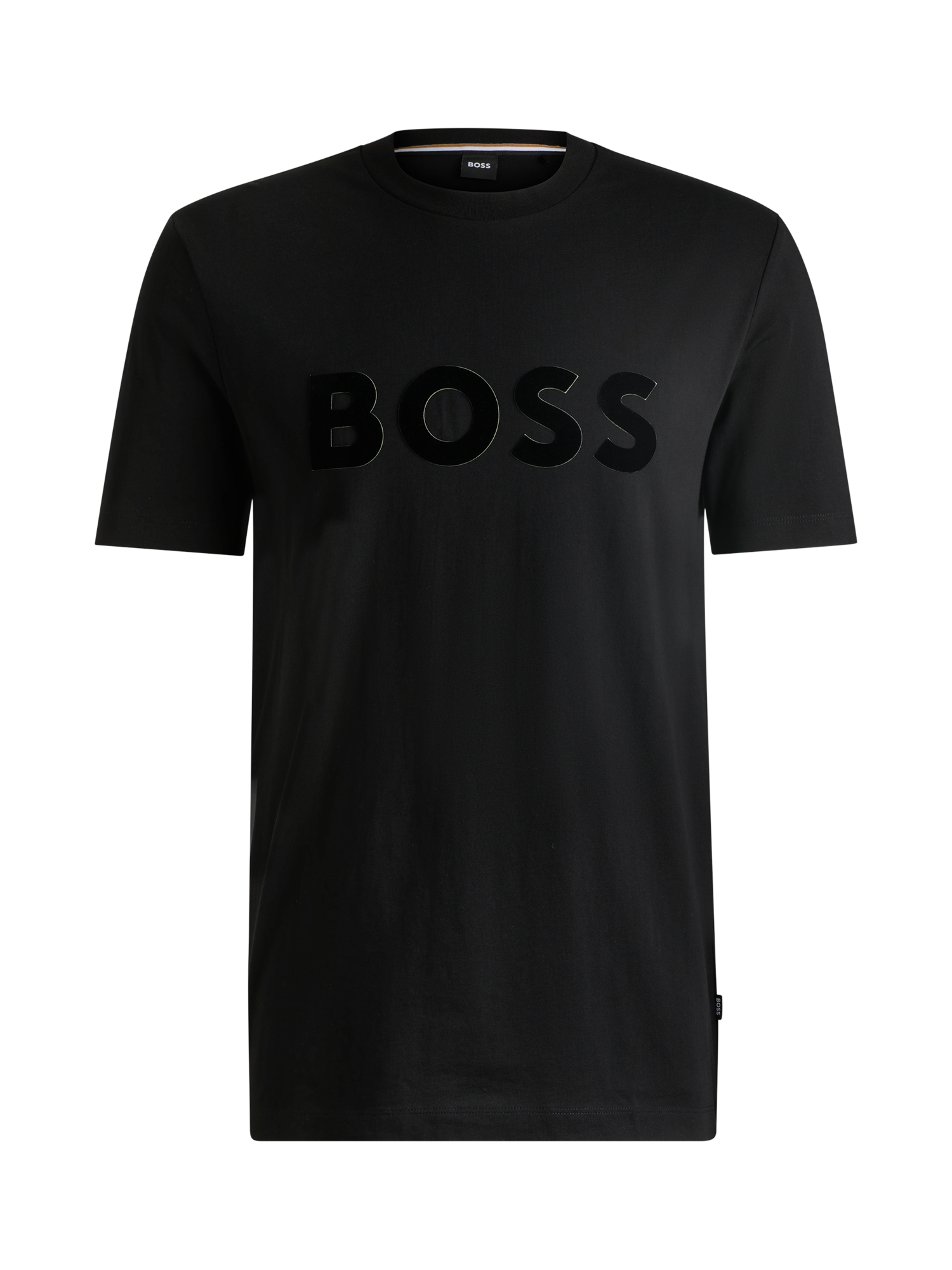Product image 4 of 5, which shows BOSS Cotton Regular Fit Short Sleeve Logo T-Shirt, Black, XL