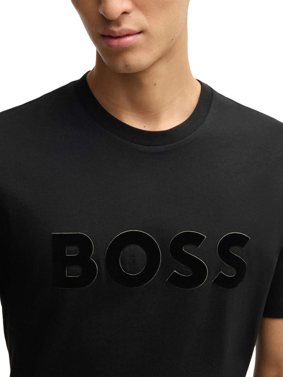 Product image 5 of 5, which shows BOSS Cotton Regular Fit Short Sleeve Logo T-Shirt, Black, XL