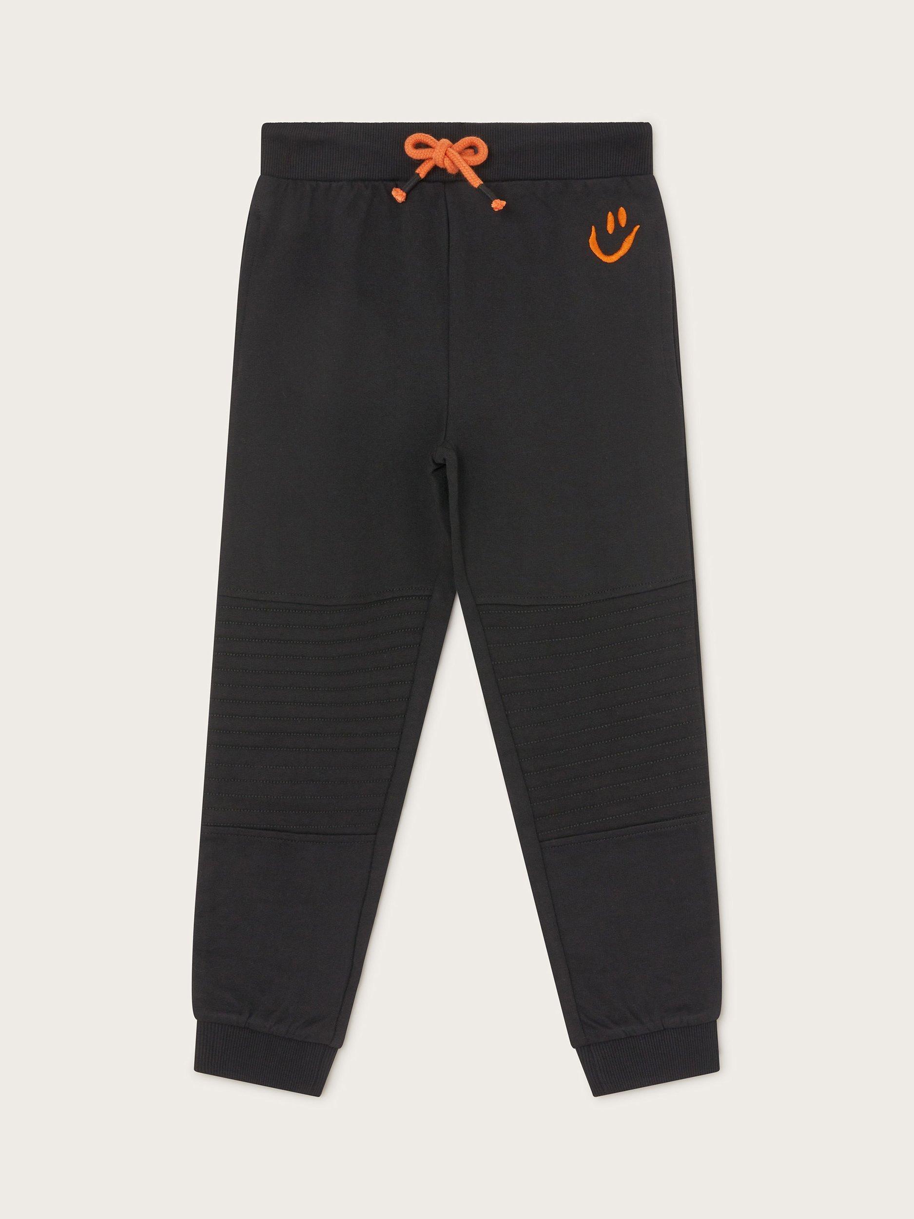 Monsoon Kids' Reinforced Drawstring Waist Joggers, Black