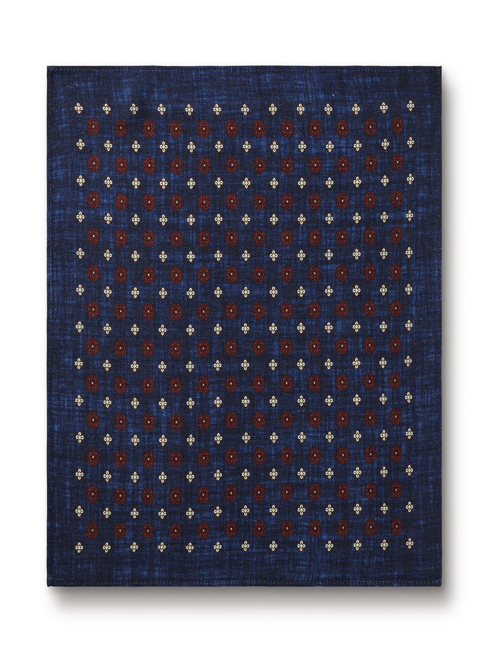 Charles Tyrwhitt Medallion Silk Wool Pocket Square