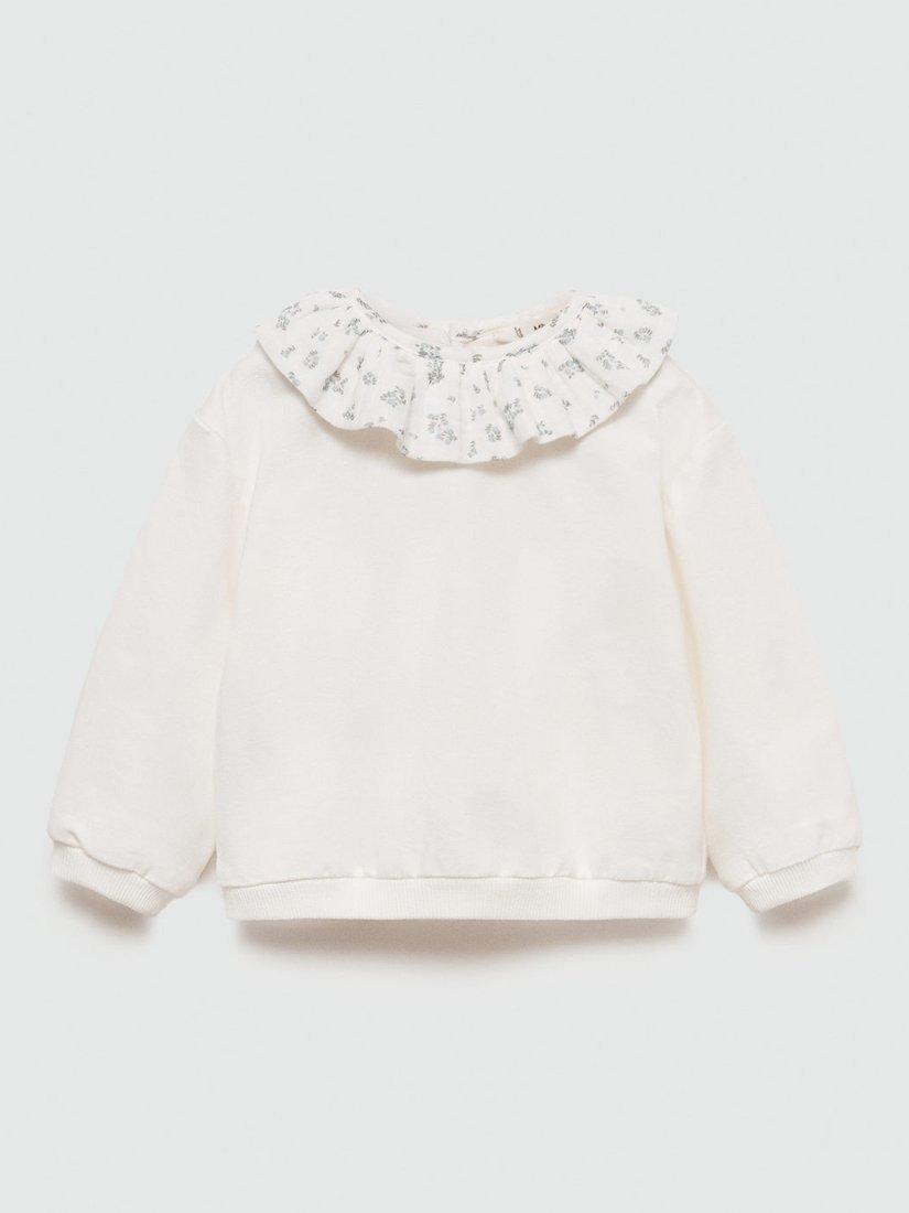 Mango Baby Vilanova Cotton Floral Top & Bloomer Set, White