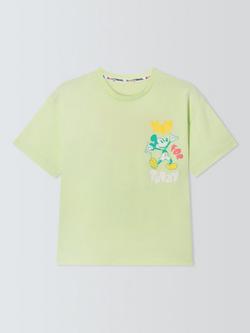 Brand Threads Kids' Mickey Mouse T-Shirt, Green, Green