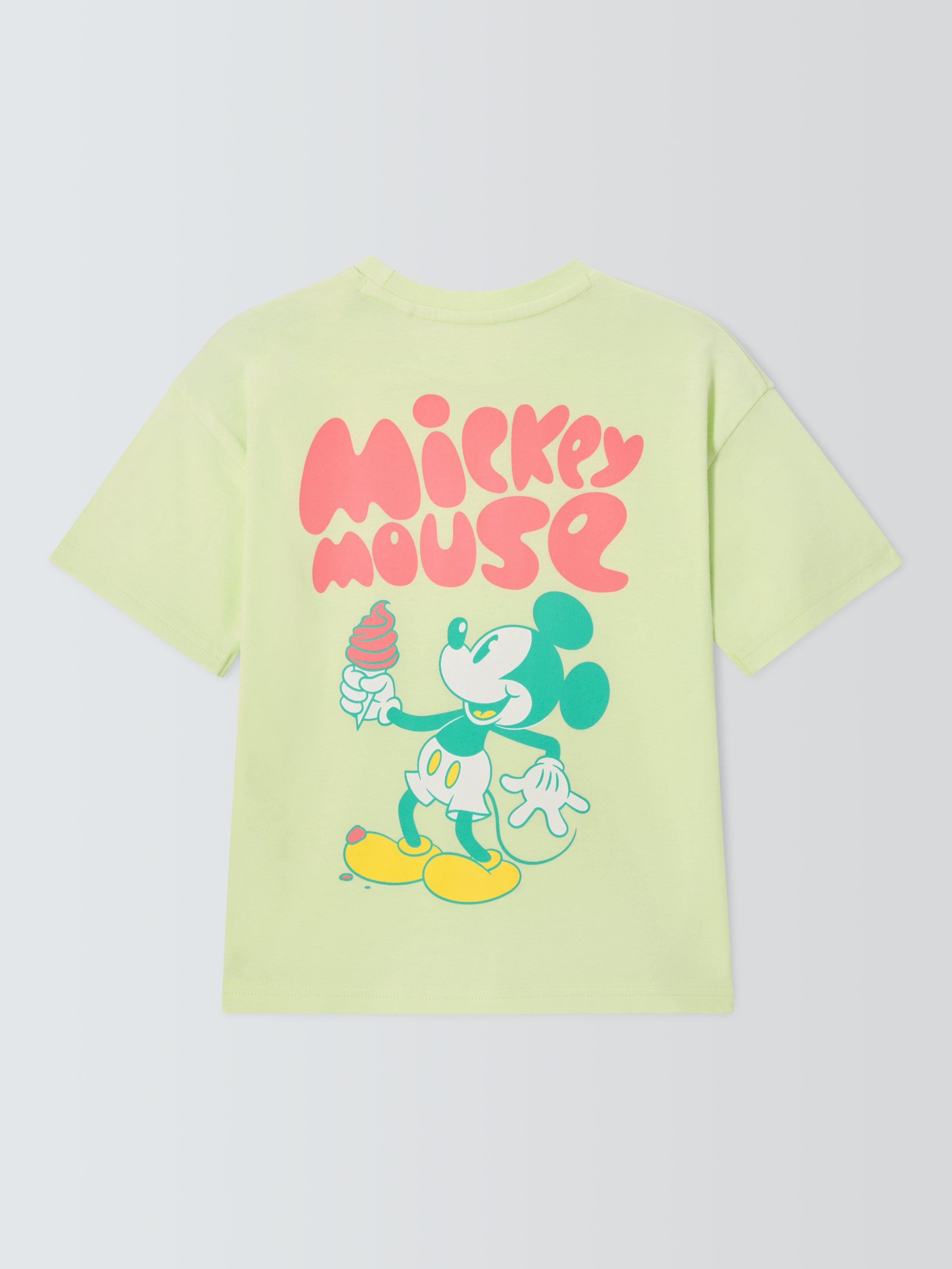 Product image 2 of 3, which shows Brand Threads Kids' Mickey Mouse T-Shirt, Green, 4-5 years