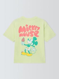 Brand Threads Kids' Mickey Mouse T-Shirt, Green - view 2, Green
