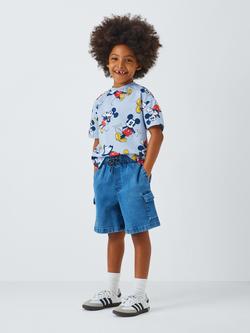 Brand Threads Kids' Mickey Mouse T-Shirt, Blue - view 2, Blue