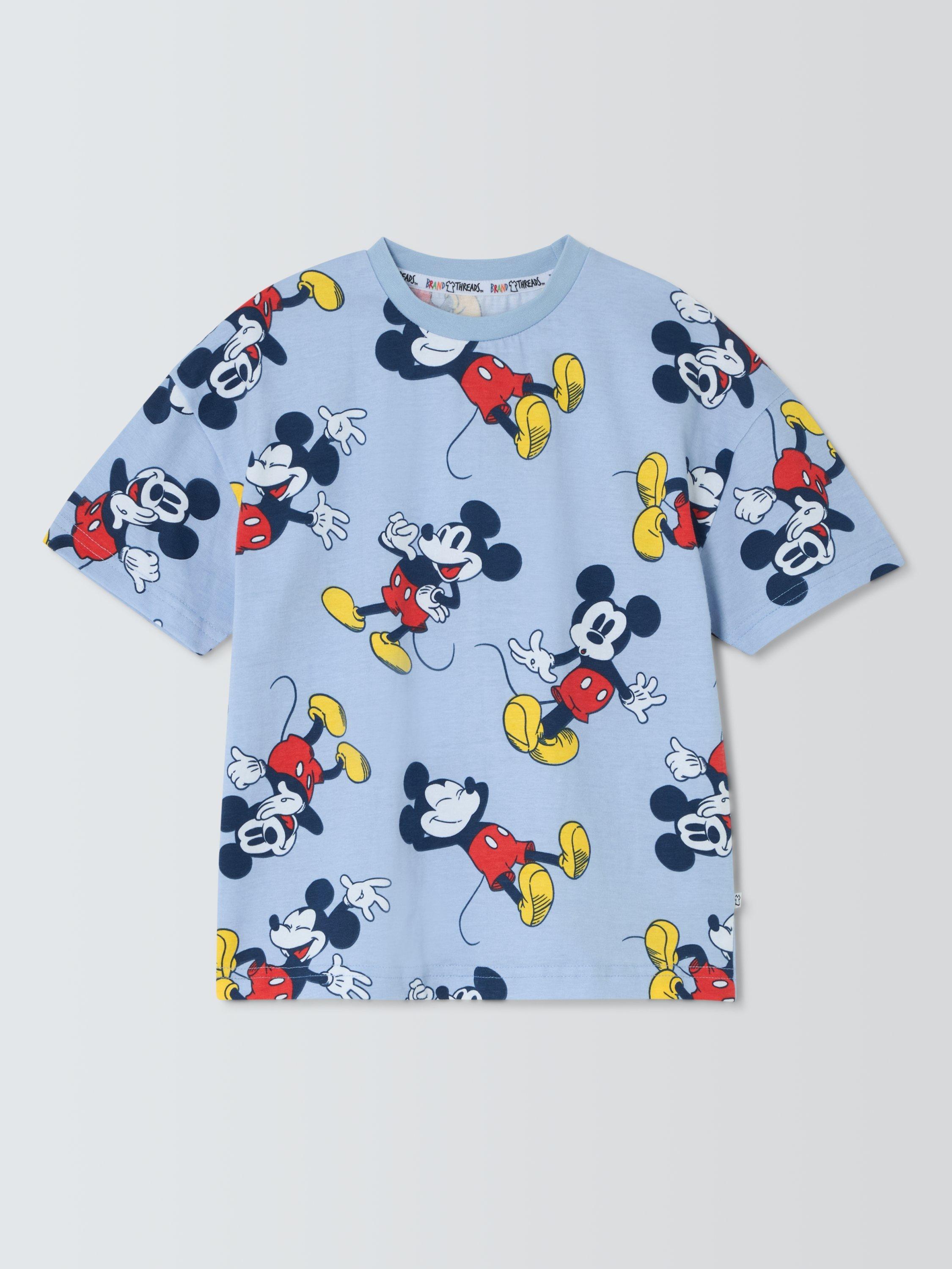Product image 3 of 6, which shows Brand Threads Kids' Mickey Mouse T-Shirt, Blue, 4-5 years
