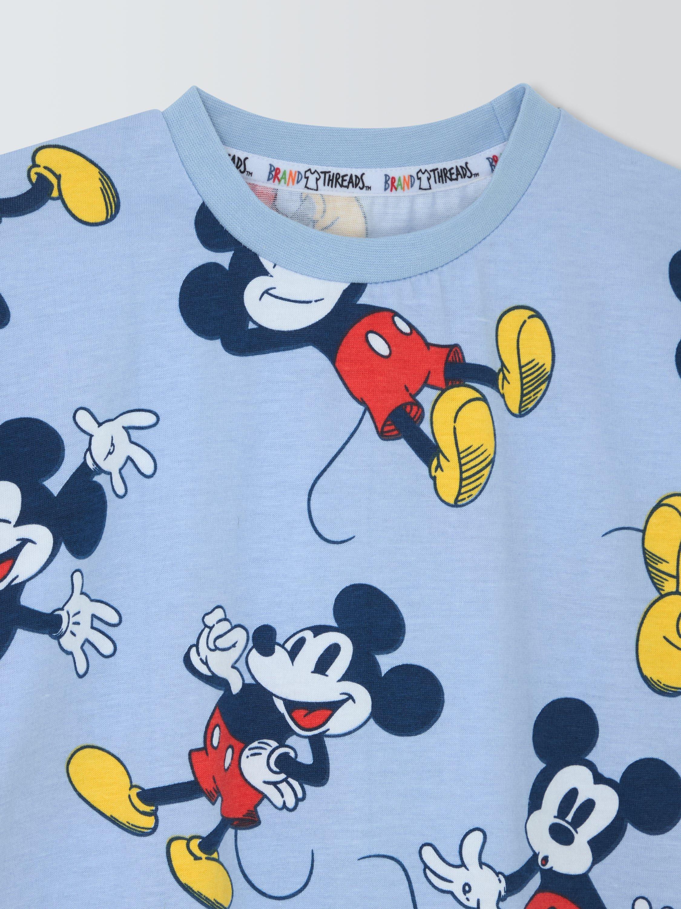 Product image 6 of 6, which shows Brand Threads Kids' Mickey Mouse T-Shirt, Blue, 4-5 years