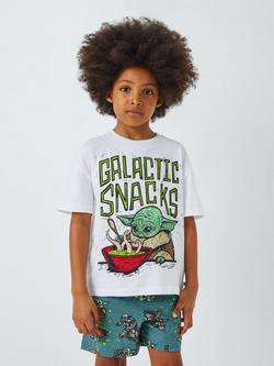 Star Wars Mandalorian Kids' Pyjamas, White/Blue, White/Blue