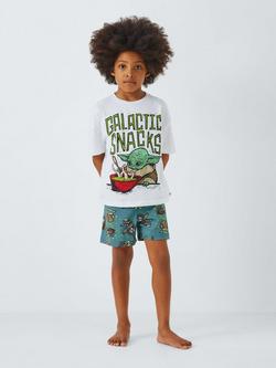 Star Wars Mandalorian Kids' Pyjamas, White/Blue - view 2, White/Blue