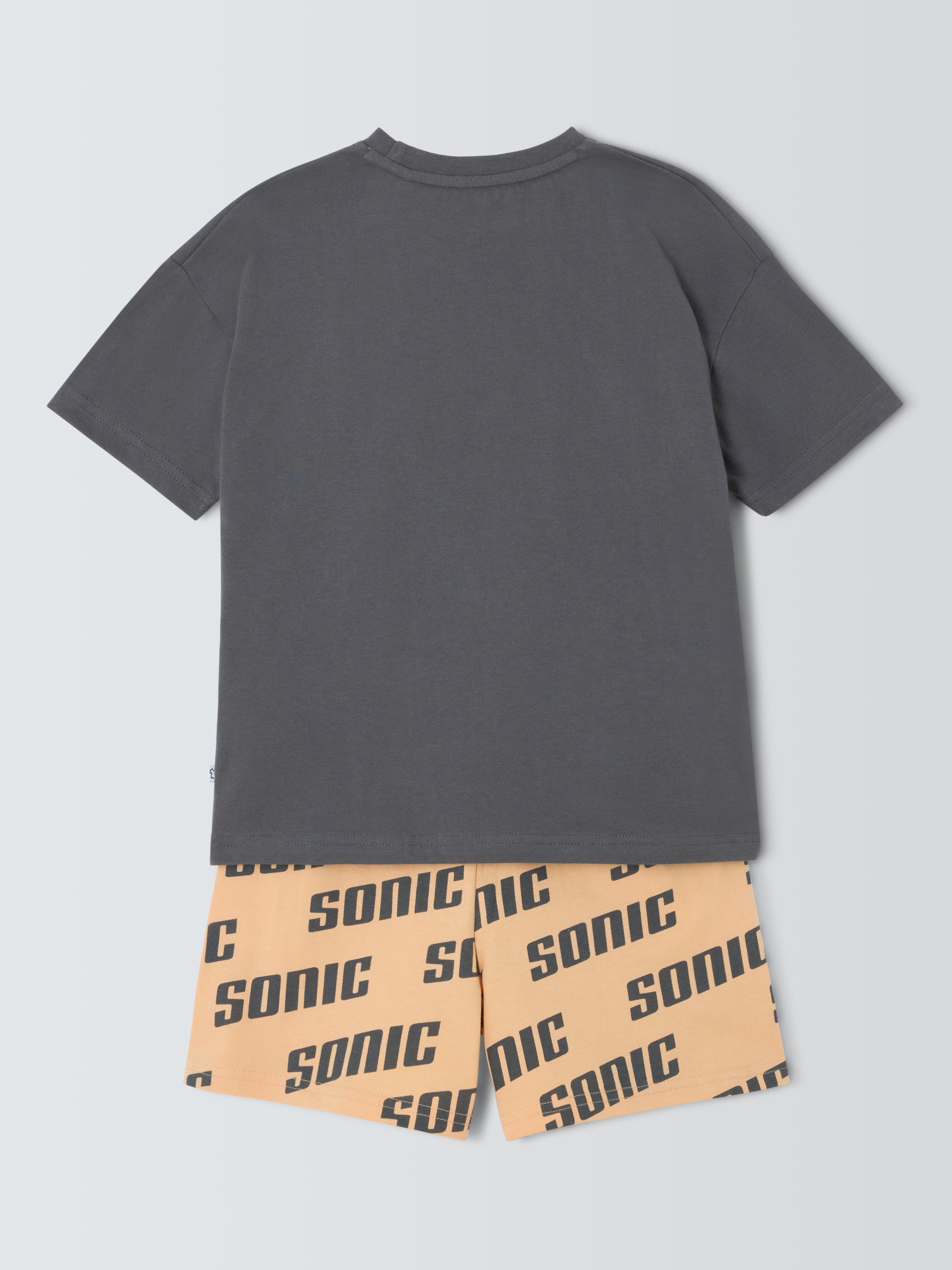 Product image 7 of 7, which shows Sonic the Hedgehog Kids' Cotton Pyjama Set, Cream/Brown, 8-9 years