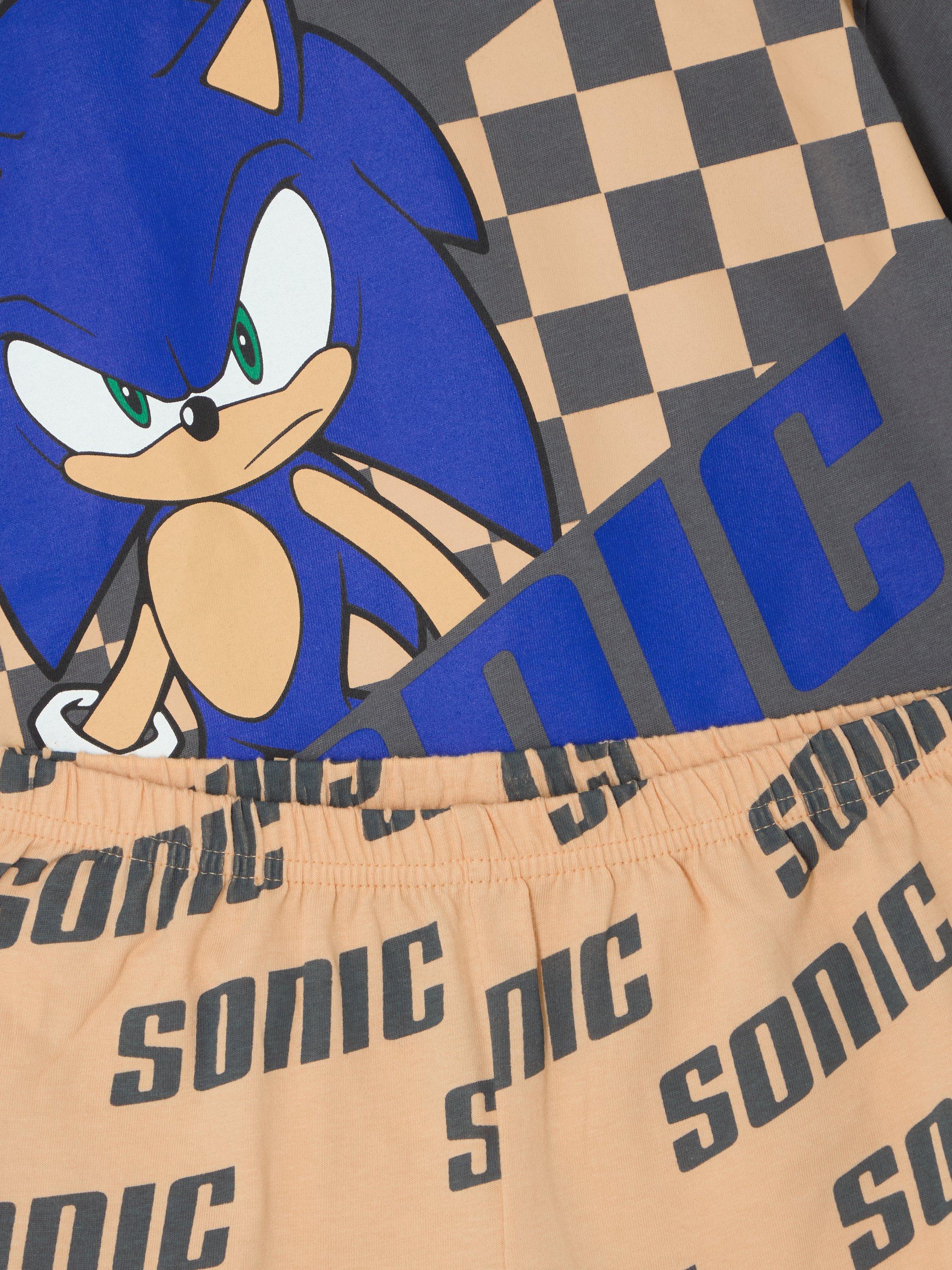 Product image 6 of 7, which shows Sonic the Hedgehog Kids' Cotton Pyjama Set, Cream/Brown, 8-9 years