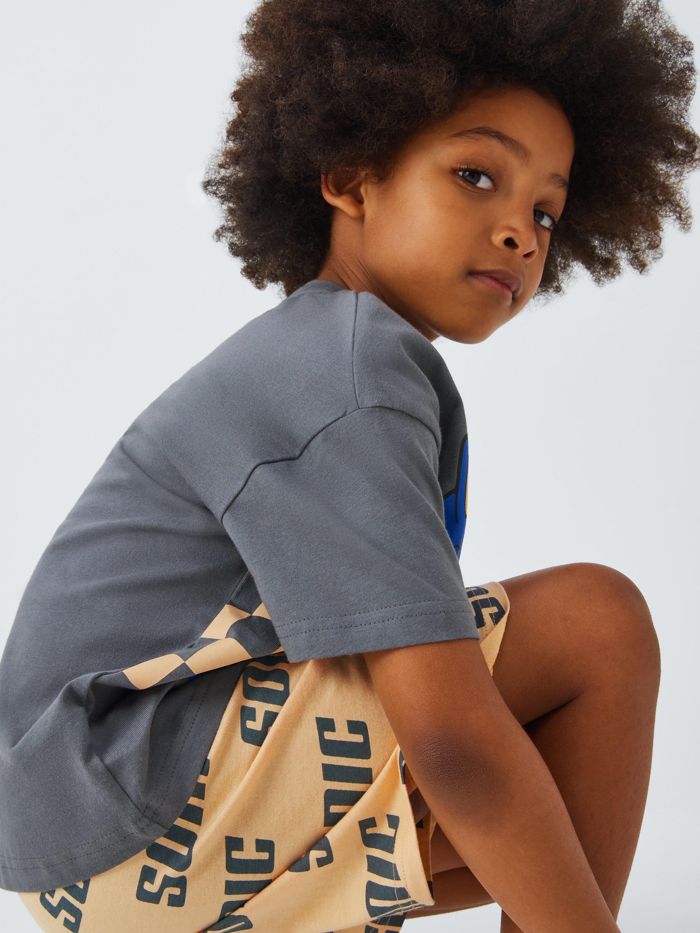 Product image 4 of 7, which shows Sonic the Hedgehog Kids' Cotton Pyjama Set, Cream/Brown, 8-9 years