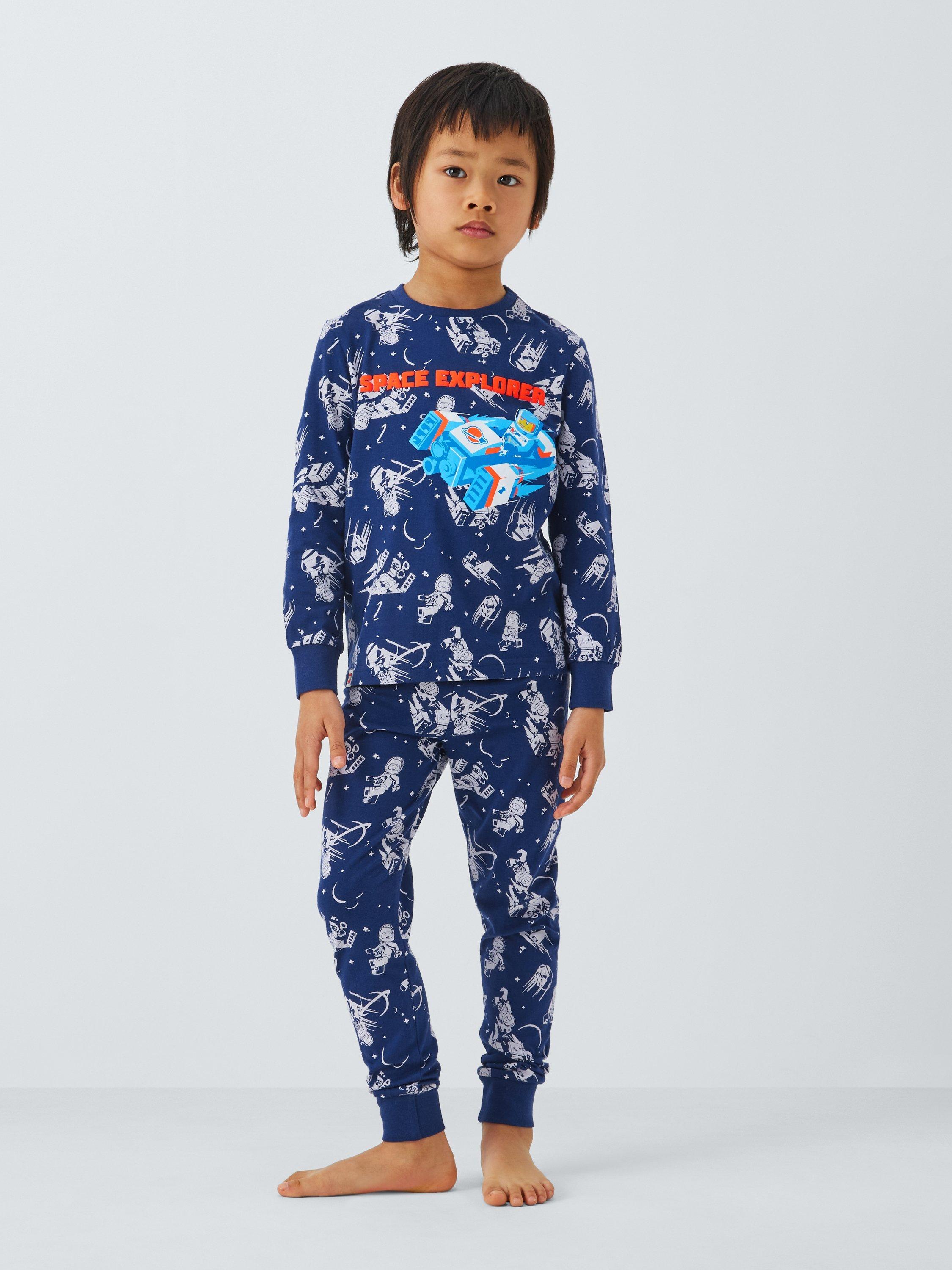Product image 2 of 7, which shows LEGO Kids' Lego City Space Pyjama Set, Navy, 3-4 years