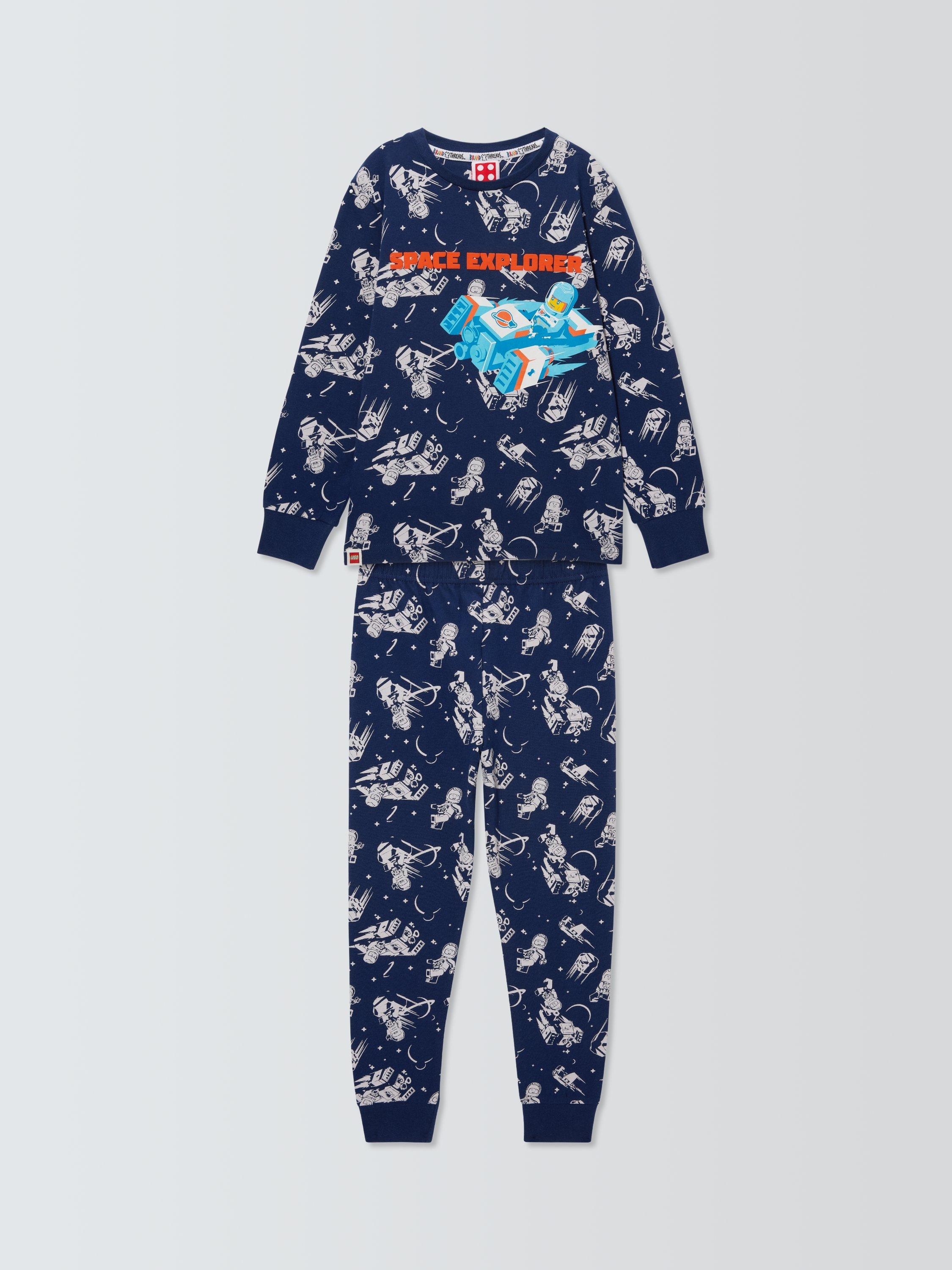 Product image 3 of 7, which shows LEGO Kids' Lego City Space Pyjama Set, Navy, 3-4 years