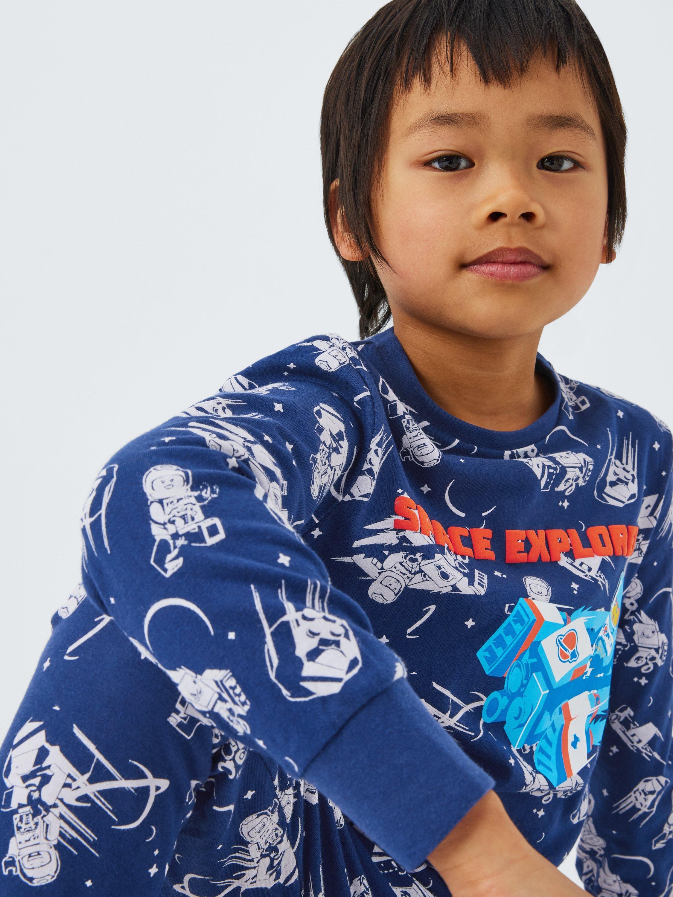 Product image 5 of 7, which shows LEGO Kids' Lego City Space Pyjama Set, Navy, 3-4 years