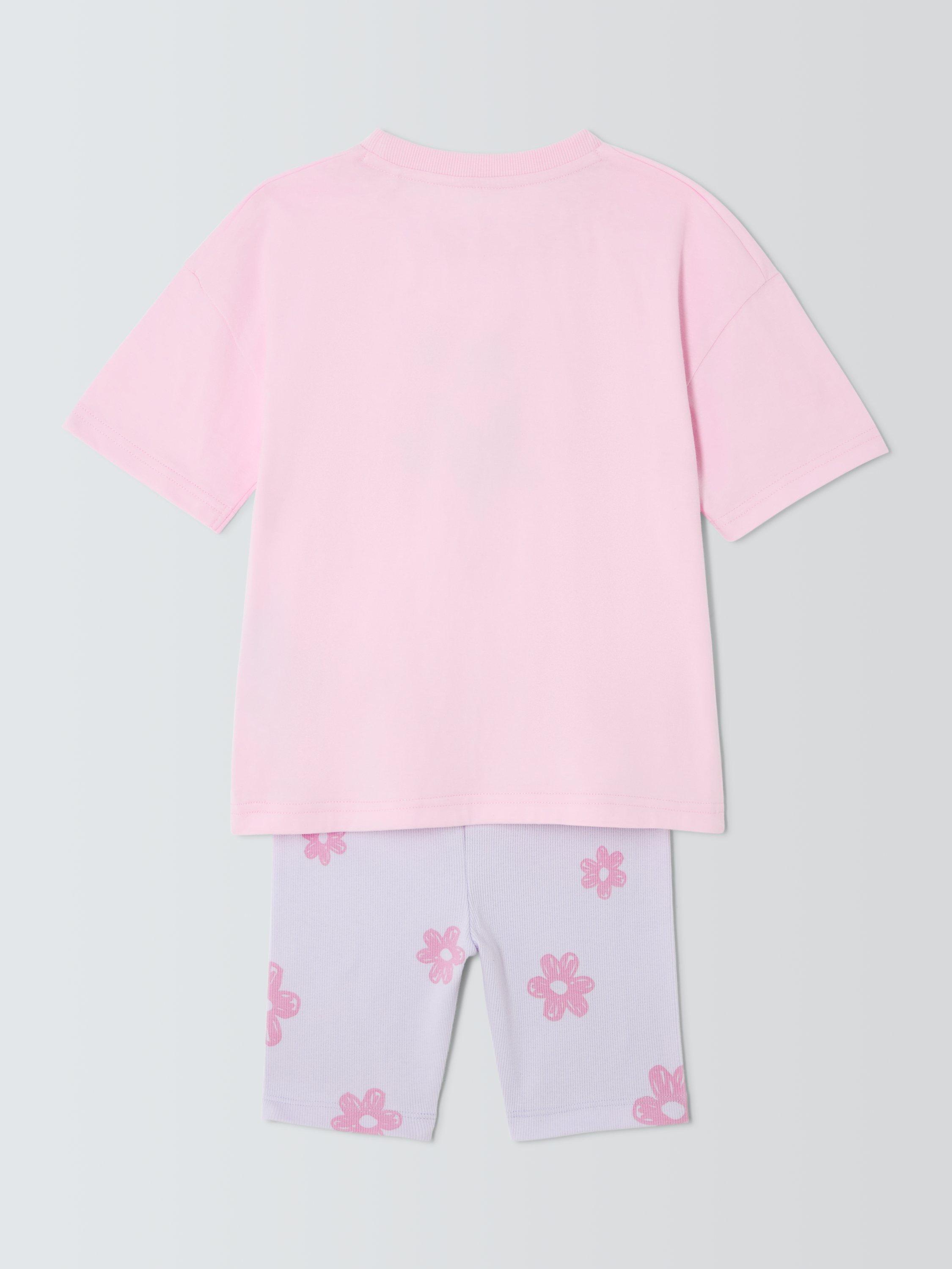 Product image 7 of 7, which shows Bluey Kids' T-Shirt & Cycle Shorts Set, Pink, 3-4 years