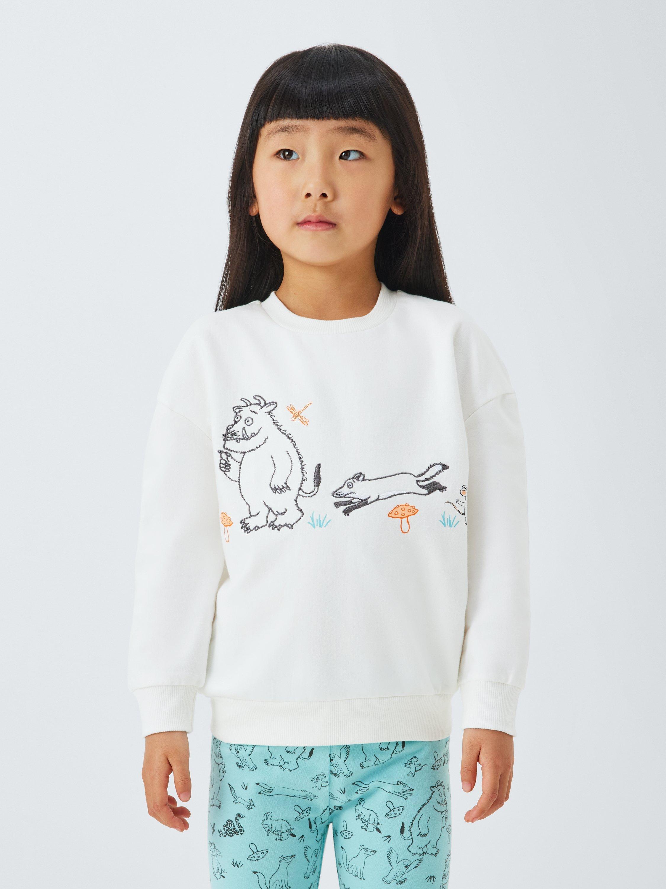 Product image 1 of 6, which shows The Gruffalo Kids' T-Shirt & Leggings Set, White/Blue, 1-2 years