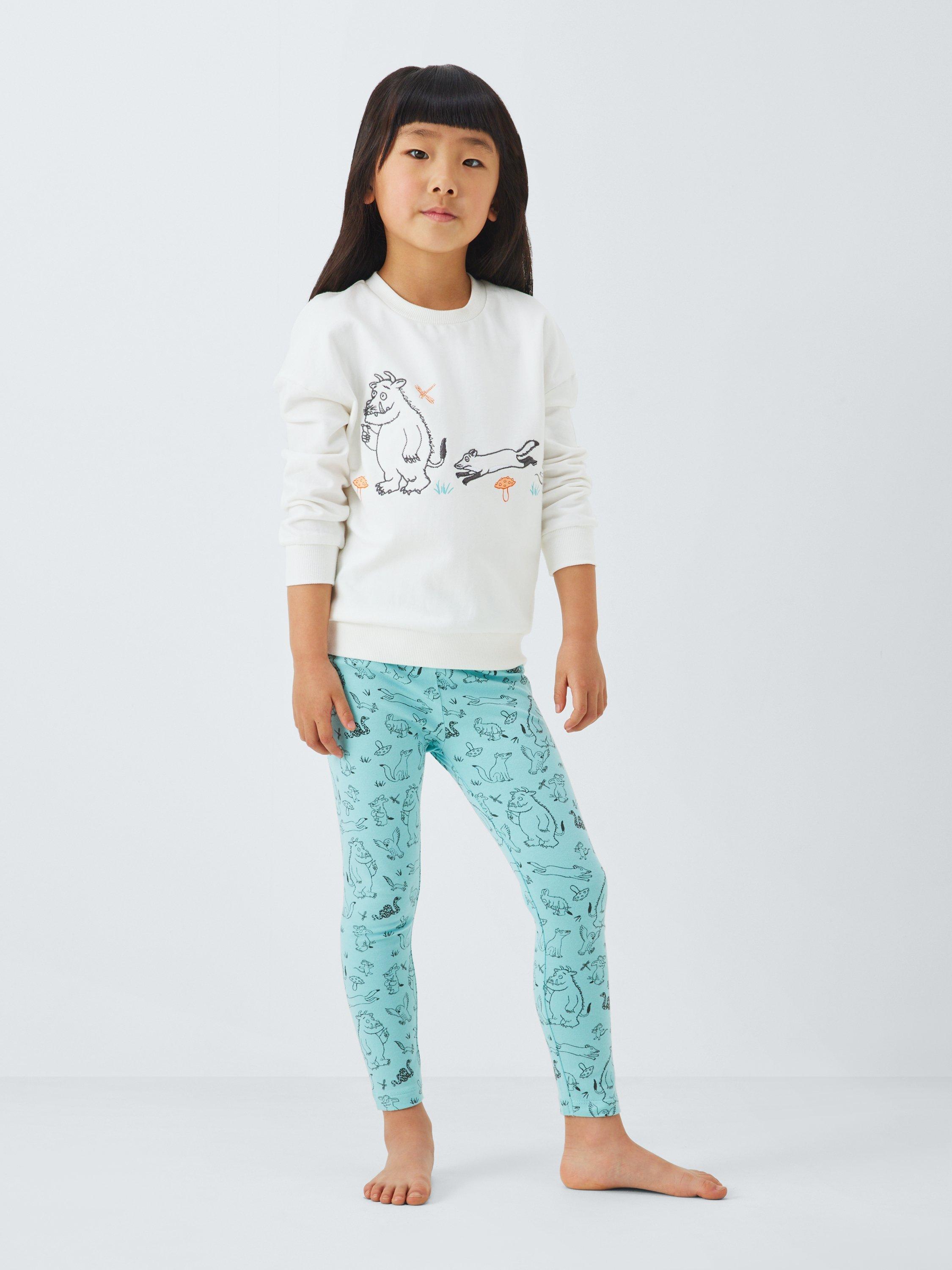 Product image 2 of 6, which shows The Gruffalo Kids' T-Shirt & Leggings Set, White/Blue, 1-2 years