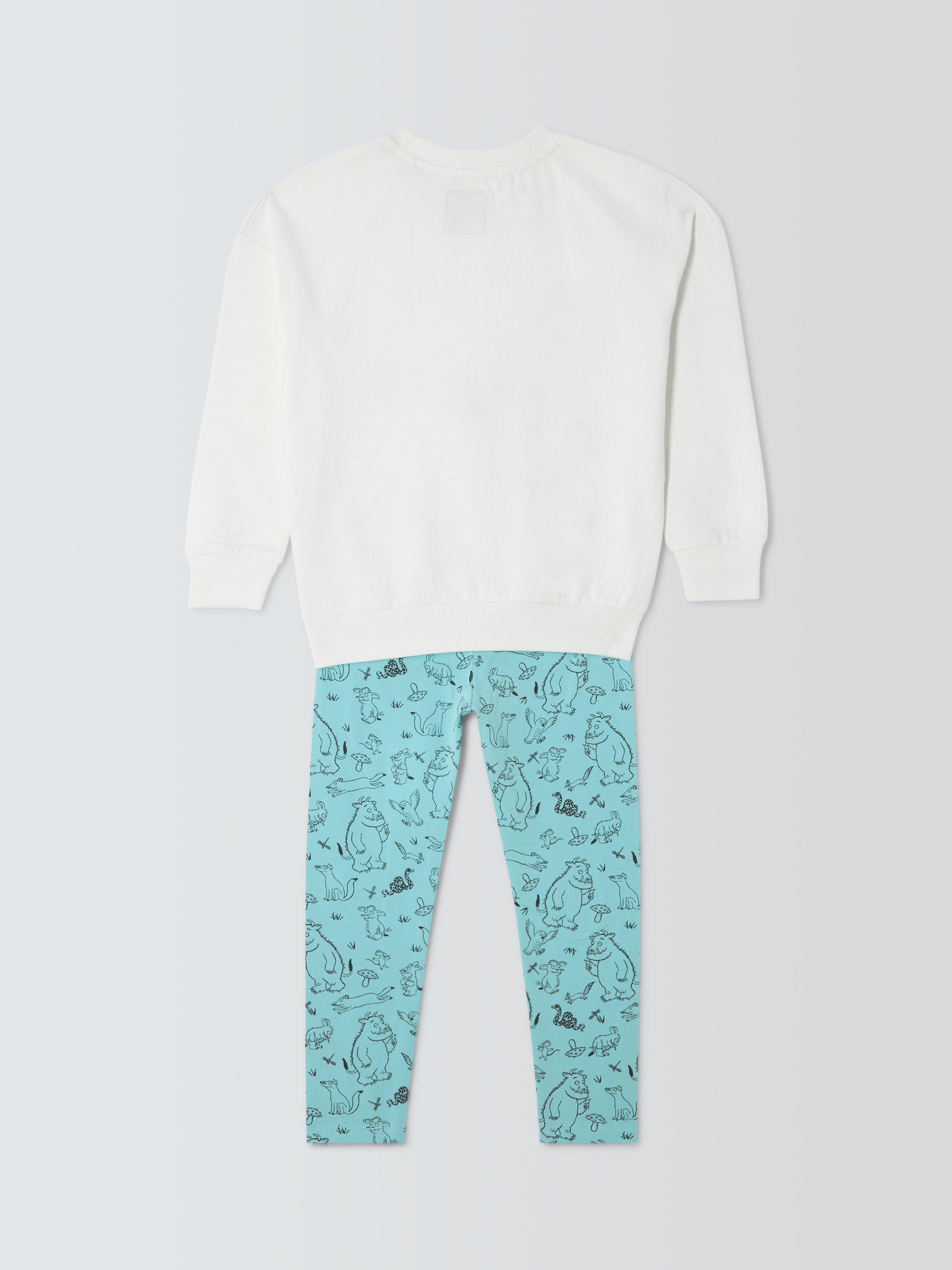 Product image 6 of 6, which shows The Gruffalo Kids' T-Shirt & Leggings Set, White/Blue, 1-2 years