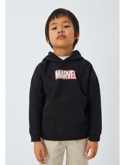 Brand Threads Kids' Marvel Hoodie, Black, Black