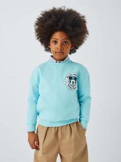 Brand Threads Kids' Mickey Mouse Sweatshirt, Blue, Blue