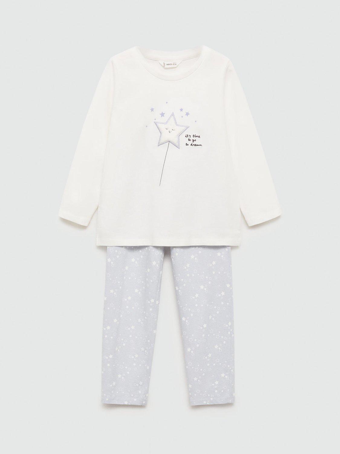 Mango Kids' Estrella Pyjamas, Pale Blue