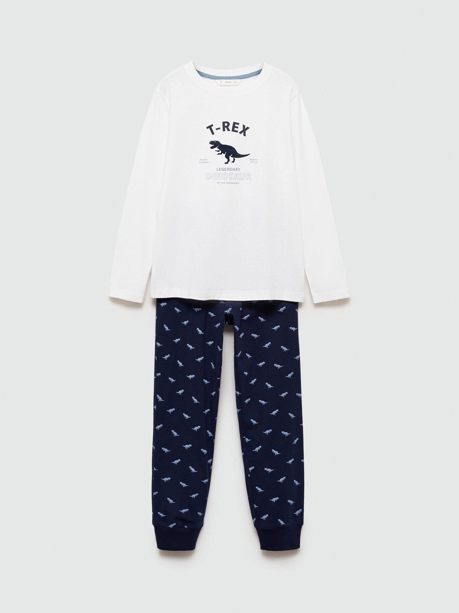 Mango Kids' T-Rex Pyjamas, Navy