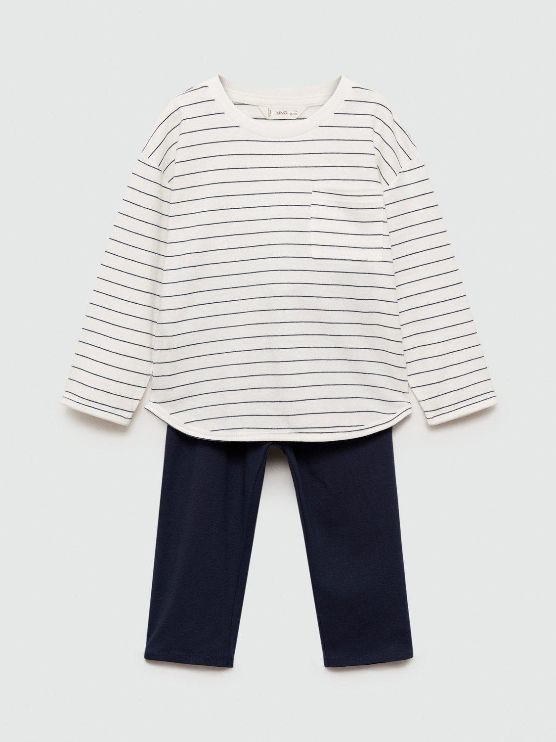 Mango Kids' Venecia Pyjamas, Natural White