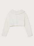 Monsoon Baby Fluffy Collar Cardigan, Ivory