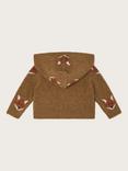 Monsoon Baby Fox Cardigan, Brown