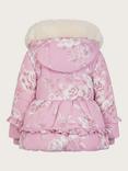 Monsoon Baby Marcella Roses Coat, Multi