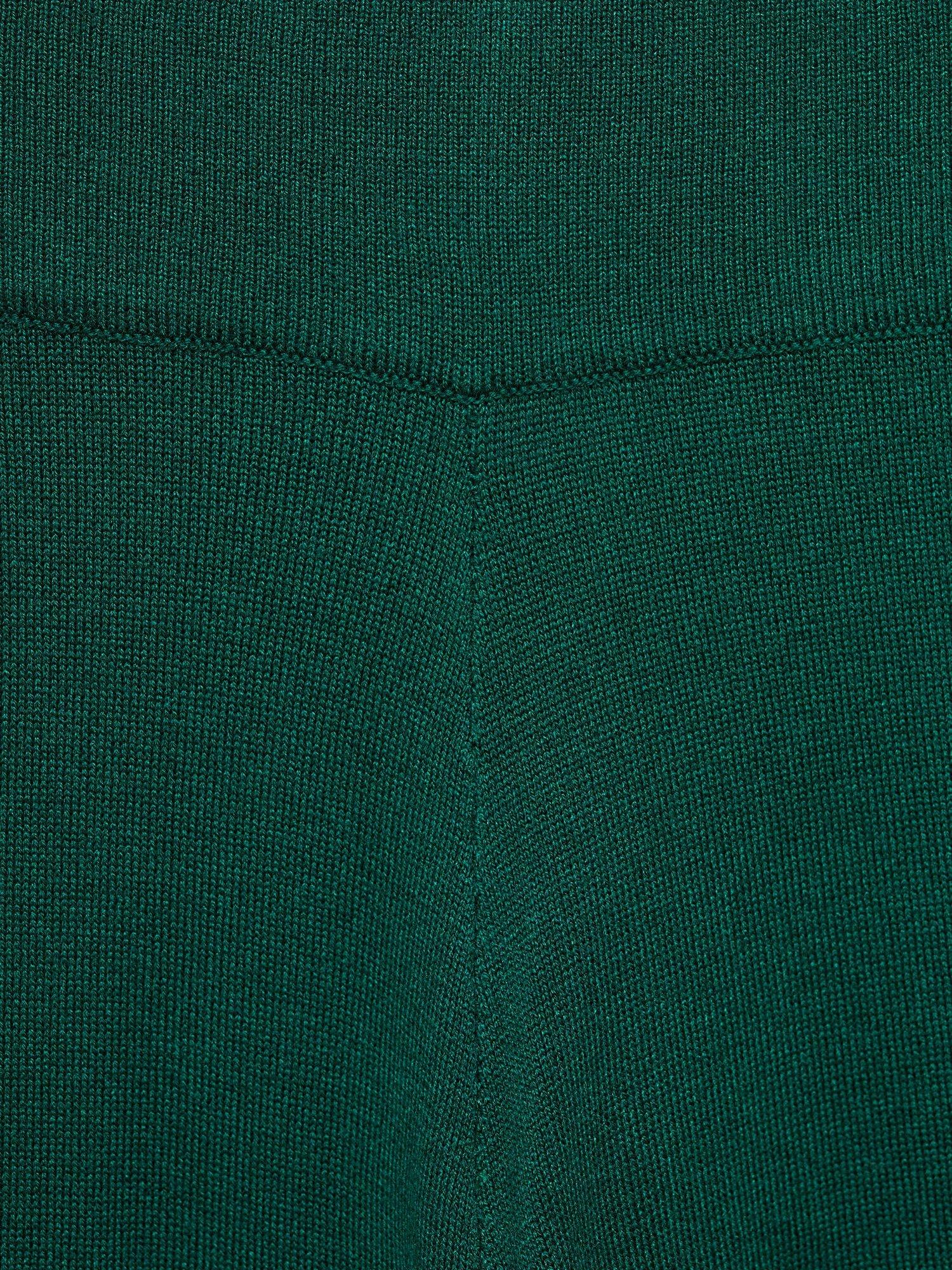Product image 7 of 7, which shows Mango Almibar Knit Trousers, Dark Green, S