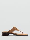 Mango Berrys Suede Sandals, Tan