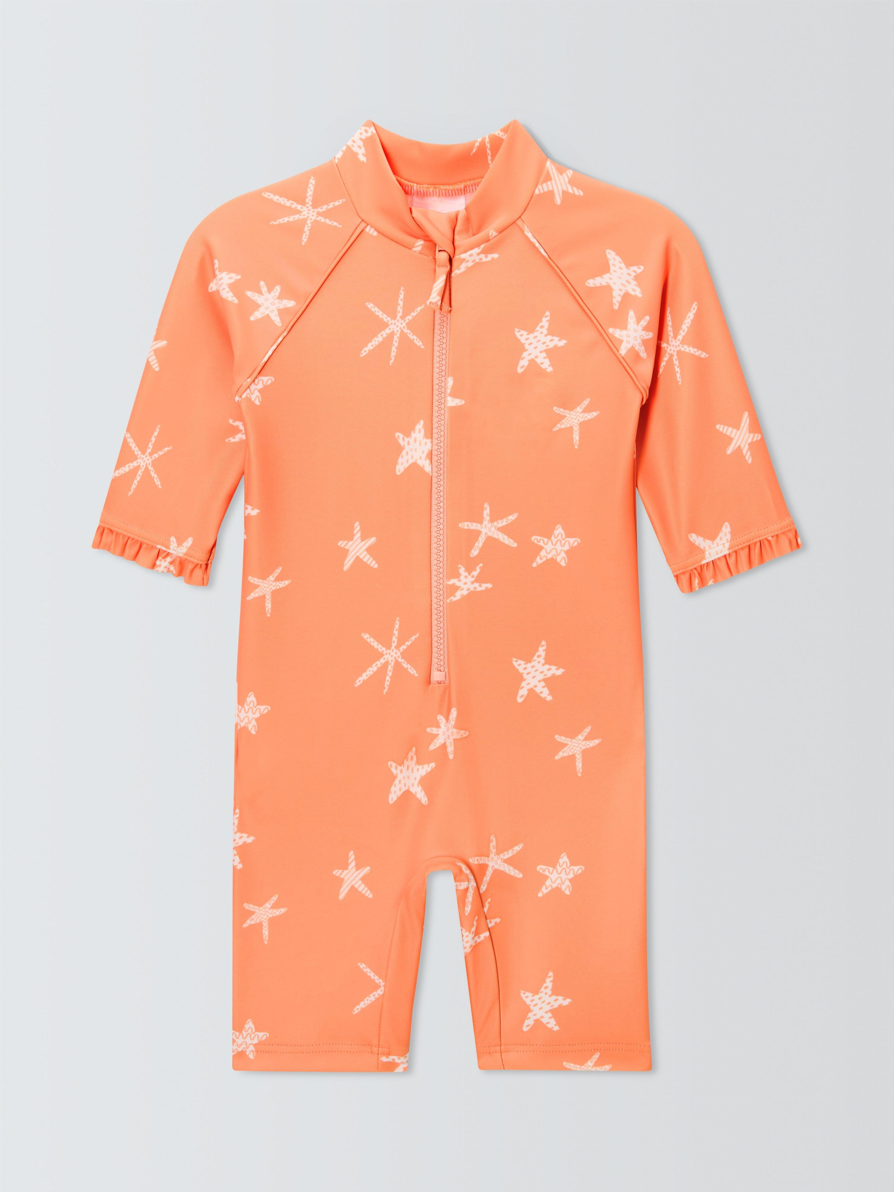 Product image 1 of 3, which shows John Lewis Baby Stars Sunpro, Orange, 3-6 months