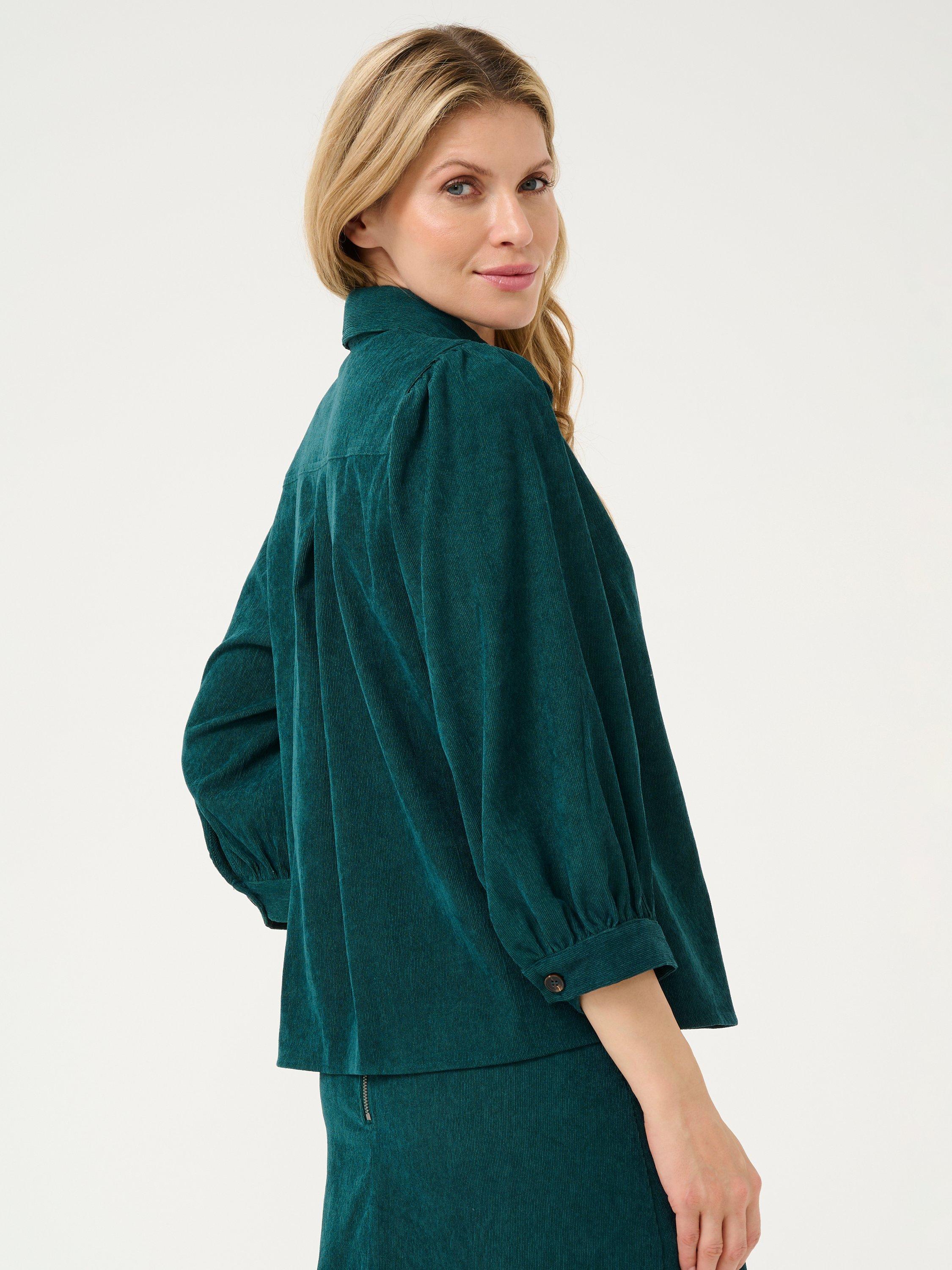 Product image 2 of 6, which shows KAFFE Vera Corduroy Shirt, Aventurine, 12