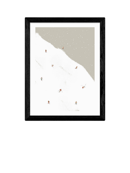 EAST END PRINTS Coit Collective Ski Slope Framed Print, Black Frame