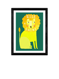 EAST END PRINTS Darcie Olley 'Rise and Shine Lion' Framed Print