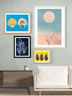 EAST END PRINTS Herald Black 'Cyano Foliage 1' Framed Print - view 2, Black Frame