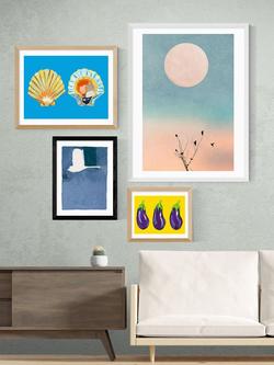 EAST END PRINTS Jörgen Hansson 'Swan II' Framed Print - view 2, Black Frame