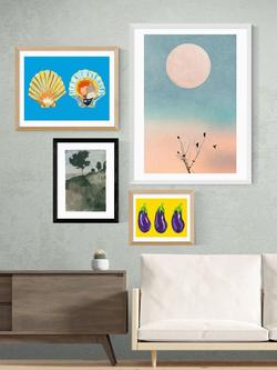 EAST END PRINTS Jörgen Hansson 'Slope II' Framed Print - view 2, Black Frame