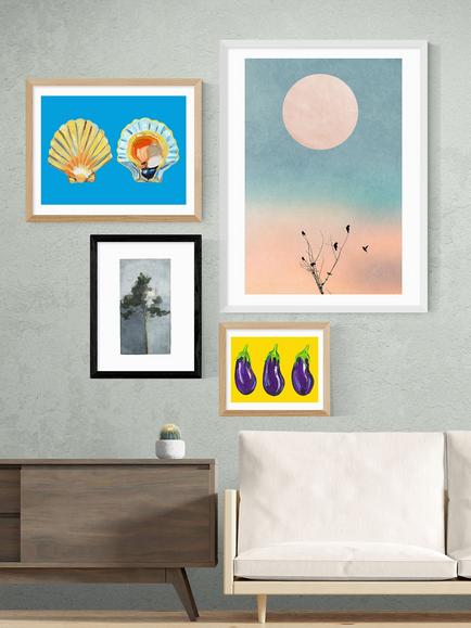 EAST END PRINTS Jörgen Hansson 'Pine II' Framed Print - view 2, Black Frame