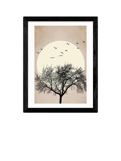 EAST END PRINTS Kubistika 'Dreamers' Framed Print, Black Frame