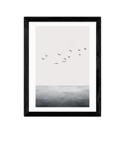EAST END PRINTS Kubistika 'The Ocean' Framed Print, Black Frame