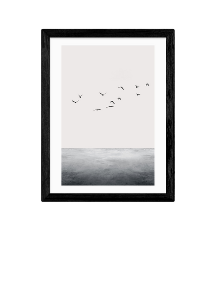 EAST END PRINTS Kubistika 'The Ocean' Framed Print, Black Frame