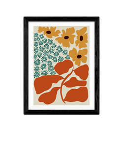 EAST END PRINTS Miho Art Studio 'Exotic Flower Garden' Framed Print, Black Frame