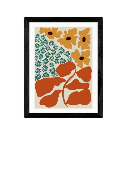 EAST END PRINTS Miho Art Studio 'Exotic Flower Garden' Framed Print, Black Frame