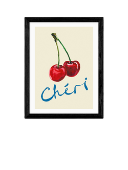 EAST END PRINTS Poet and Painter 'Cheri' Framed Print, Black Frame