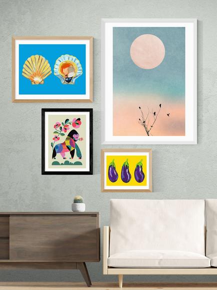 EAST END PRINTS Rachel Lee 'Gorilla' Framed Print - view 2, Black Frame